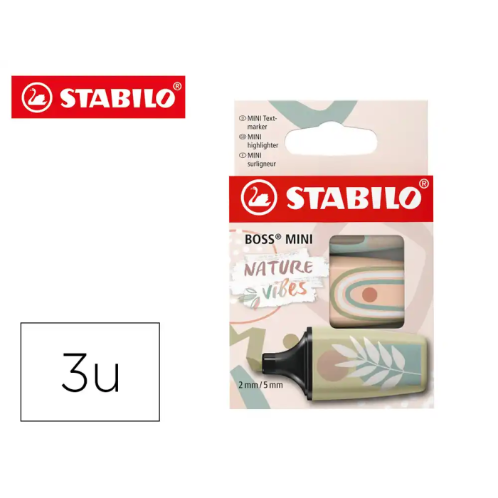 Stabilo Rotulador Boss Mini Nature Vibes Estuche 3 Unidades Colores Surtidos 0 Stabilo Rotulador Boss Mini Nature Vibes Estuche 3 Unidades Colores Surtidos 0