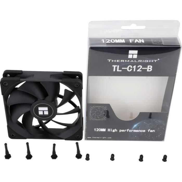 THERMALRIGHT - TL-C12-B - Ventilador de PC - 120 mm - 1500 RPM - <25,6 dBA - 66,17 CFM 2