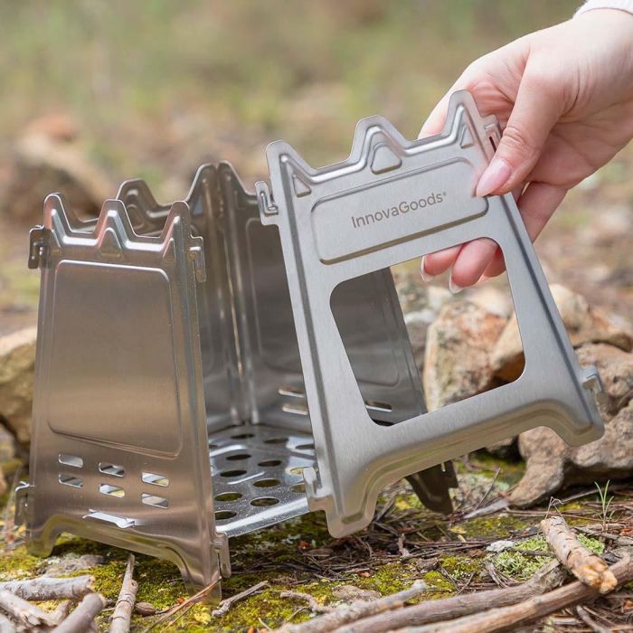 Innovagoods Hornillo de acero desmontable para acampada v0103482 - Portátil, apto para leña y madera, incluye bolsa de transporte 7 Innovagoods Hornillo de acero desmontable para acampada v0103482 - Portátil, apto para leña y madera, incluye bolsa de transporte 7