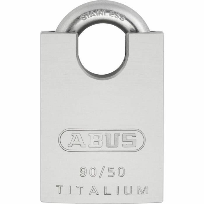 Abus 90RK/50 Candado de Seguridad de Aluminio para Exterior con Arco Protegido y Cilindro Intercambiable, Anti-intemperie 0 Abus 90RK/50 Candado de Seguridad de Aluminio para Exterior con Arco Protegido y Cilindro Intercambiable, Anti-intemperie 0