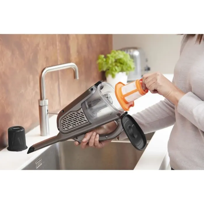 Black + Decker Aspirador de mano BHHV520JF-QW Dustbuster Lithium 18V 2 velocidades Autonomía 40min Titanio plateado negro 3