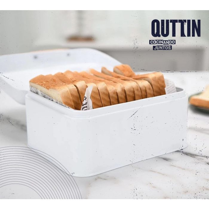 Quttin Panera de Metal Retro 30.5 x 20.7 x 15.1 cm para Almacenamiento de Pan (4 Unidades) 9