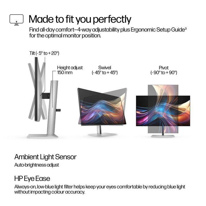 HP Series 7 Pro 27 inch QHD Monitor - 727pq 8 HP Series 7 Pro 27 inch QHD Monitor - 727pq 8