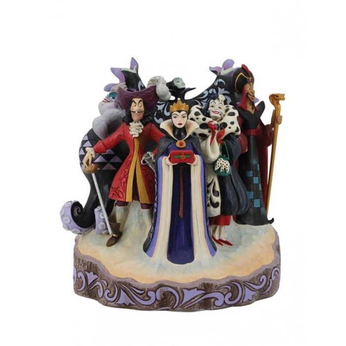 Enesco Figura Decorativa Disney Villanas Corazón - Resina Pintada a Mano 24x17 cm