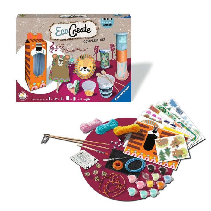 Ravensburger 20229 EcoCreate Juguete de Manualidades con Reciclaje para Crear Instrumentos Musicales Eco-responsable +6 Años 6