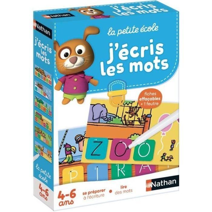 Nathan La Petite Ecole Escribo las palabras - Juego didáctico para aprender a escribir, con 15 tableros borrables de doble cara, para niños a partir de 4 años. 0 Nathan La Petite Ecole Escribo las palabras - Juego didáctico para aprender a escribir, con 15 tableros borrables de doble cara, para niños a partir de 4 años. 0