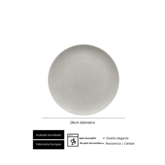 Stone Gray Plato Llano 28 Ø28 cm (6 Unidades) 2 Stone Gray Plato Llano 28 Ø28 cm (6 Unidades) 2