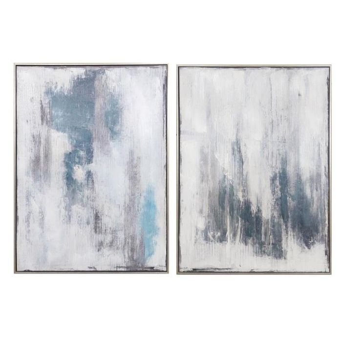 Cuadro Urban DKD Home Decor Gris Blanco 3.5 x 80 x 60 cm (2 Unidades)