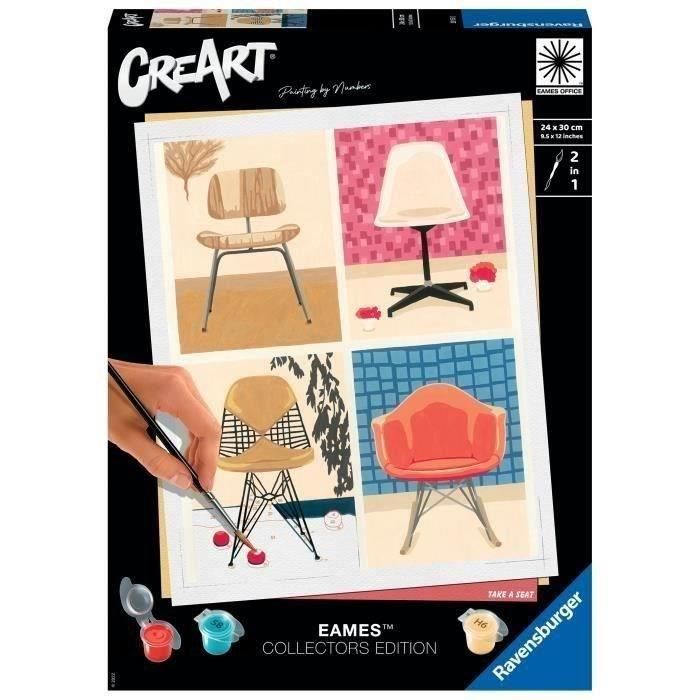 Ravensburger RAV4005556201532 CreArt Pintura por números EAMES 24x30 cm para Adultos y Mayores de 12 años Versión francesa Ravensburger RAV4005556201532 CreArt Pintura por números EAMES 24x30 cm para Adultos y Mayores de 12 años Versión francesa