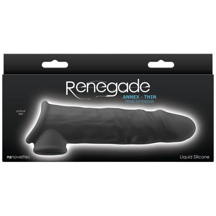 Funda para pene NS Novelties Renegade Negro 19,4 x 3,8 x 6 cm Ø 3,8 cm 1