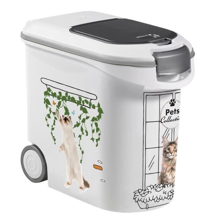 Curver KET3253924835372 Contenedor de Croquetas 35L/12 kg para Gatos 1 Curver KET3253924835372 Contenedor de Croquetas 35L/12 kg para Gatos 1