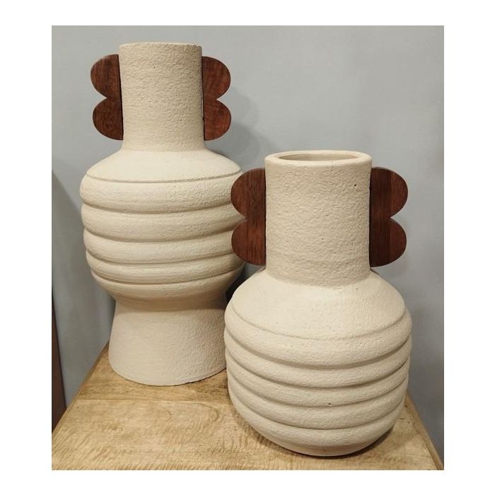 Jarron Urban DKD Home Decor Crudo Marron 23 x 33 x 23 cm 1