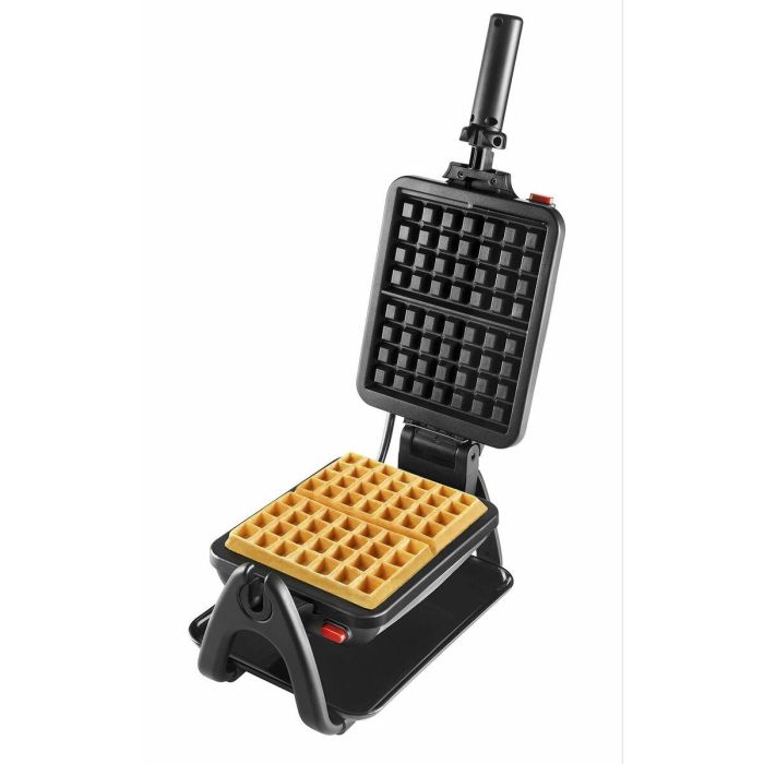 Tefal WM756D12 King Size Waffle Maker 1200W Light Termostat Luces encendido/apagado Tournant y Mango de acero de acero/acero inoxidable plegable/acero inoxidable 2