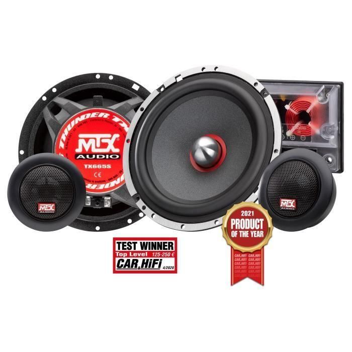 MTX TX665S Kit de altavoces 16.5cm 2 vías 90W RMS 4O chasis de aluminio tweeter de neodimio bobina de cúpula de seda TSV TIL 1 MTX TX665S Kit de altavoces 16.5cm 2 vías 90W RMS 4O chasis de aluminio tweeter de neodimio bobina de cúpula de seda TSV TIL 1