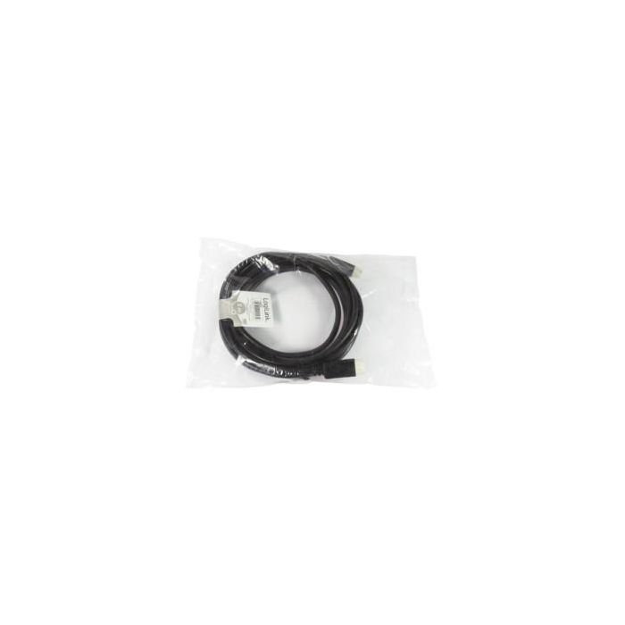 Logilink DisplayPort-Kabel. DP/M zu DP/M. 4K/60 Hz. schw. 5m 4