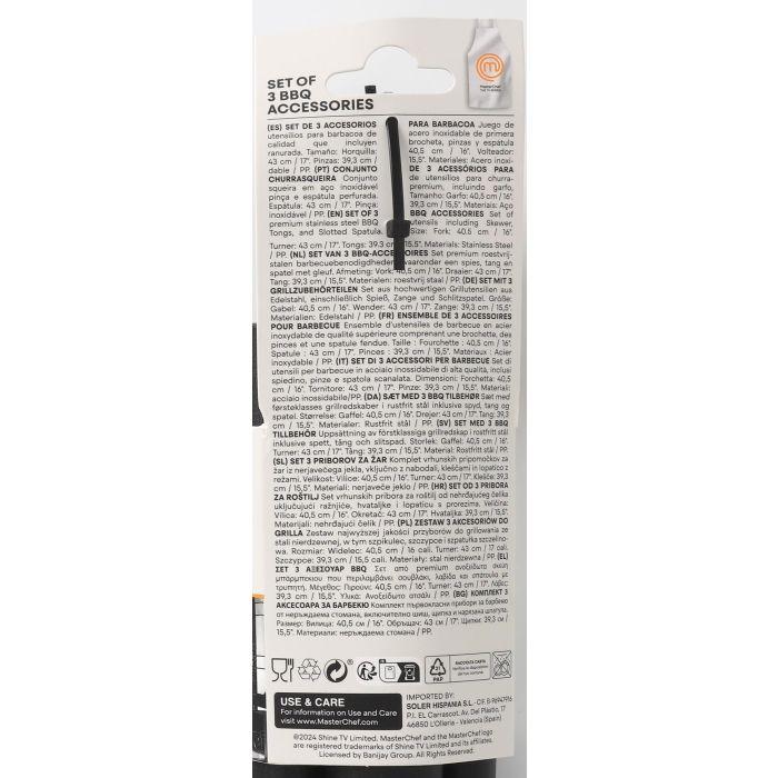 Masterchef Set de 3 Utensilios para Barbacoa (12 Cajas) 3