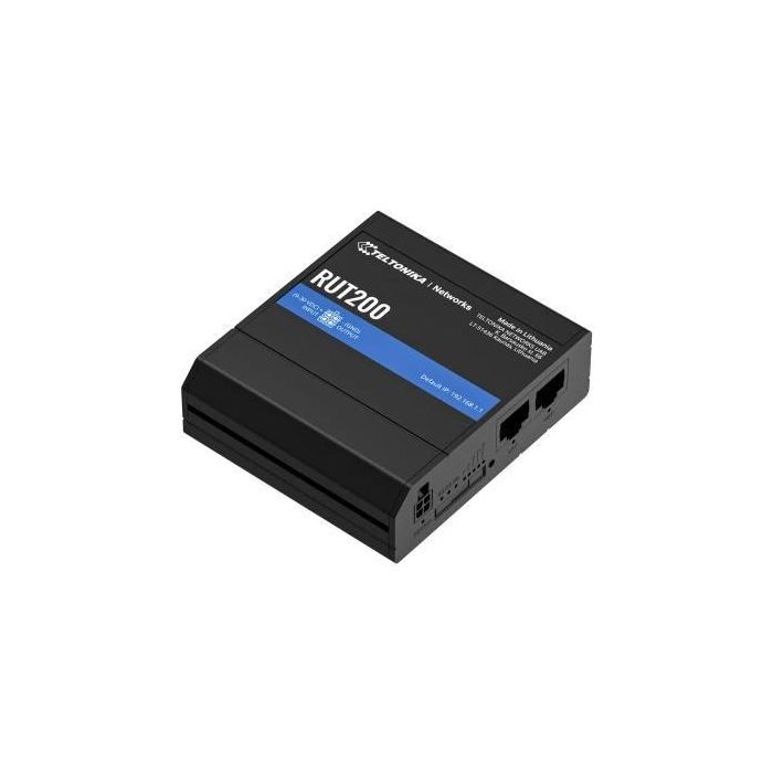 Teltonika Networks 2x RJ-45, Wi-Fi, 4G, DC, SIM slot, RutOS 2 Teltonika Networks 2x RJ-45, Wi-Fi, 4G, DC, SIM slot, RutOS 2