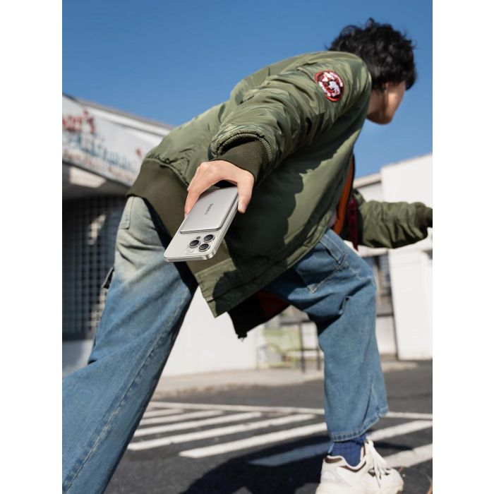 BASEUS PICOGO AM41 Ultra-Slim Magnetic Power Bank 5000mAh 20W Gris 1