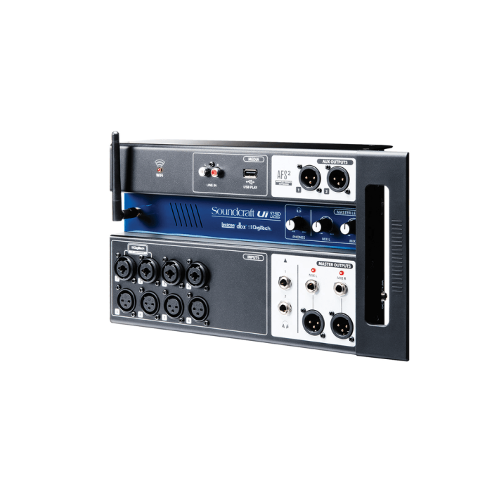 Soundcraft Ui12 Mezclador Digital Wi-Fi Controlado Remotamente por Tablet/PC/Smartphone con Procesamiento HARMAN dbx Lexicon 2
