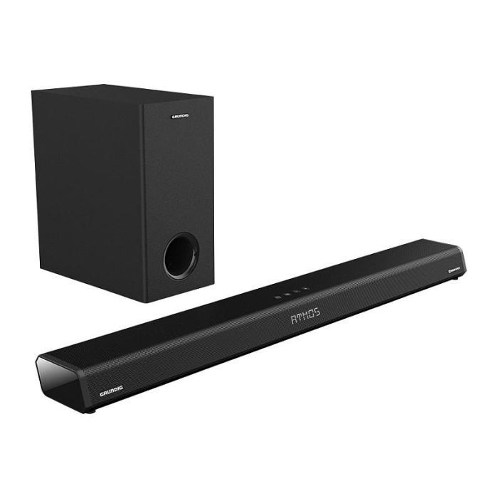Grundig DSB 2100 - Barra de Sonido 2.1 Canales 280W con Subwoofer Activo Inalámbrico y Bluetooth 4.2 - 60-20000 Hz - Negro