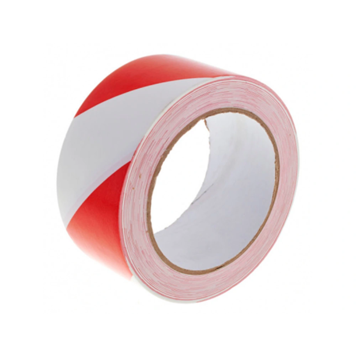 Q-connect Cinta de Seguridad Rojo y Blanco 20 mt x 48 mm para Señalizar Áreas 2
