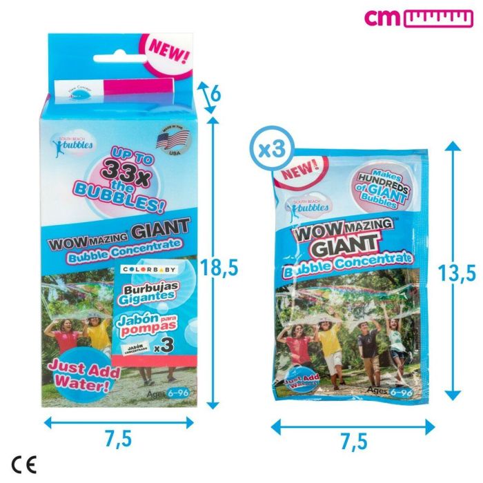 Líquido para pompas de jabón WOWmazing 7,5 x 13,5 x 2 cm (12 Unidades) 1 Líquido para pompas de jabón WOWmazing 7,5 x 13,5 x 2 cm (12 Unidades) 1