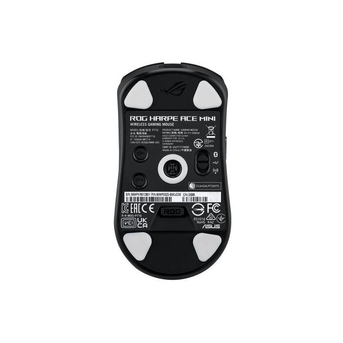 ASUS ROG Harpe Ace Mini Ratón Gaming Ambidextro RF Wireless + Bluetooth + USB Type-C Óptico 42000 DPI Negro 90MP03Z0-BMUA00 1