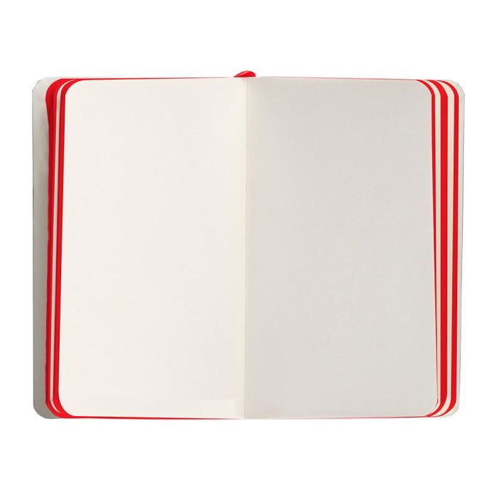 Cuaderno Con Gomilla Antartik Notes Tapa Blanda A6 Hojas Lisas Negro Y Rojo 100 Hojas 80 gr Fsc 7