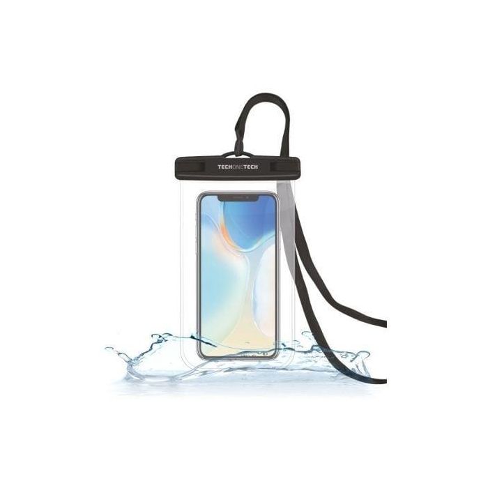 Funda impermeable colgante para agua pvc ipx8 negra Funda impermeable colgante para agua pvc ipx8 negra