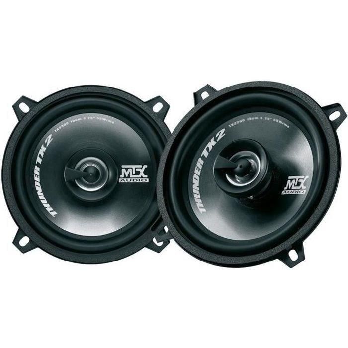 MTX TX250C Altavoz coaxial 2 vías 13 cm, 55W RMS 220W Pico, 4 Ohm, membrana polipropileno, suspensión goma, tweeter 13mm, rejillas