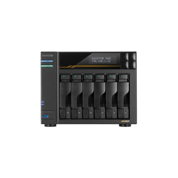 Asustor Lockerstor 6 Gen3 AS6806T NAS 6 Bahías Escritorio AMD Ryzen DDR5 16GB
