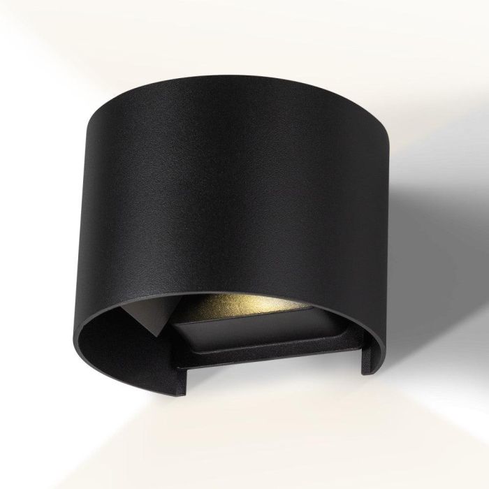 Aplique LED Exterior 2x5W 100Lm/W IP65 Negro 4000K [HO-APL07-IP65-B-W] 4