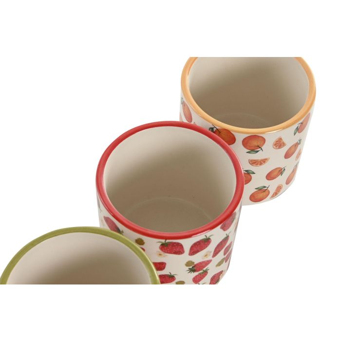 Macetero Tropical DKD Home Decor Blanco Multicolor 13.5 x 15 x 13.5 cm Set de 2 (12 Unidades) 2 Macetero Tropical DKD Home Decor Blanco Multicolor 13.5 x 15 x 13.5 cm Set de 2 (12 Unidades) 2