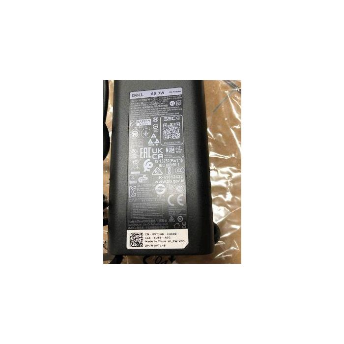 Dell Adaptador AC, Cargador USB-C 65W, 5V/9V/15V/20V, 3 Pin, para Portátiles Dell 1