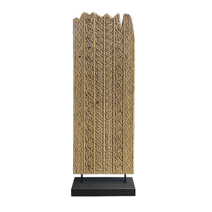 DKD Home Decor Escultura de Teca y Hierro Natural Decapé Item Home Unique/Antique 150x45x12 cm