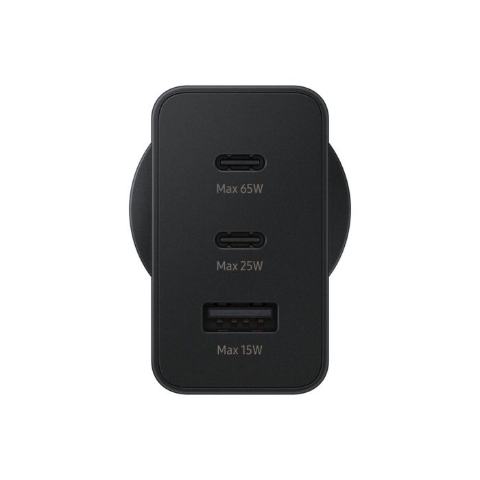 Samsung EP-T6530NBEGEU Cargador de Pared 65W Triple Puerto para Carga Rápida con 2x USB-C y 1x USB-A Negro 6