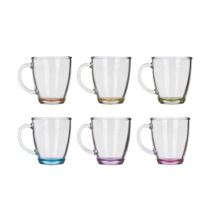 Taza Vidrio Desayuno Color 310 Ml Con Asa Vivalto 12X10CM (24 Unidades) 1 Taza Vidrio Desayuno Color 310 Ml Con Asa Vivalto 12X10CM (24 Unidades) 1