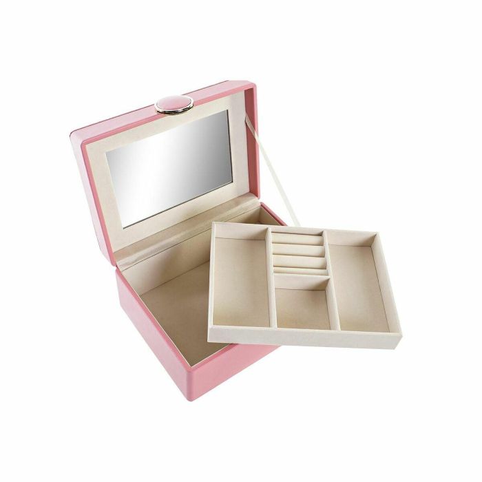 Joyero Glam DKD Home Decor Rosa 13 x 8.5 x 17 cm Joyero Glam DKD Home Decor Rosa 13 x 8.5 x 17 cm