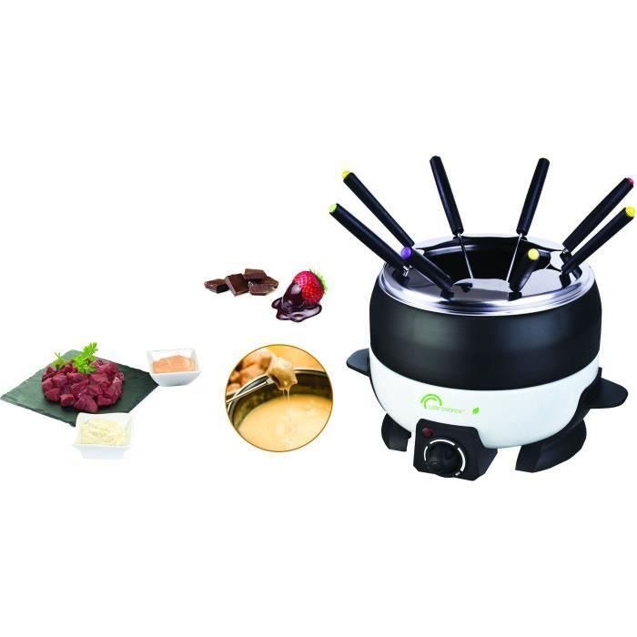 Máquina de fondue - LITTLE BALANCE - HAPPY - 800 W - 2 L - 8 personas - Blanco / Negro 3