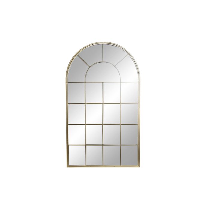 DKD Home Decor Espejo Chic Dorado de Metal 110x65 cm Decorativo Tipo Ventana Hecho a Mano Colección Anxi