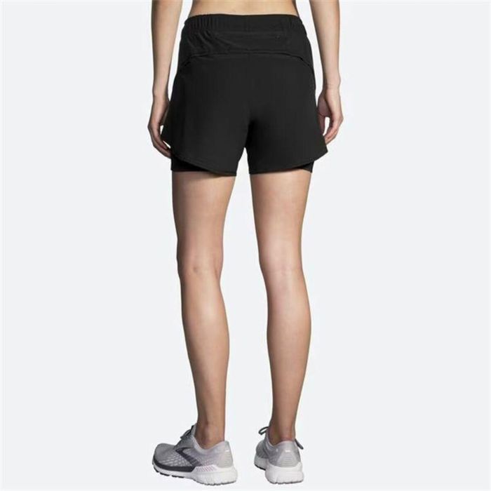 Pantalones Cortos Deportivos para Mujer Brooks Chaser 5" 2-in-1 Negro 4