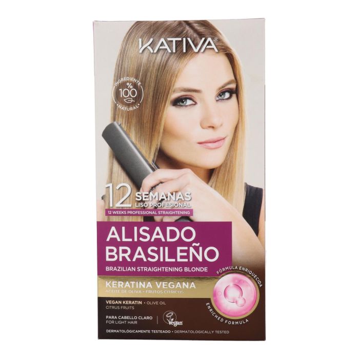 Kativa Alisado Brasileño Kit Vegano Cabello Claro