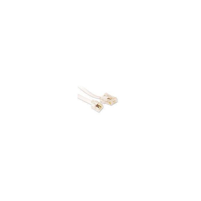 MicroConnect MPK453 Cable RJ11 a RJ45 3m Blanco para Conexión de Teléfono/Módem a Red, Conectores Macho/Macho