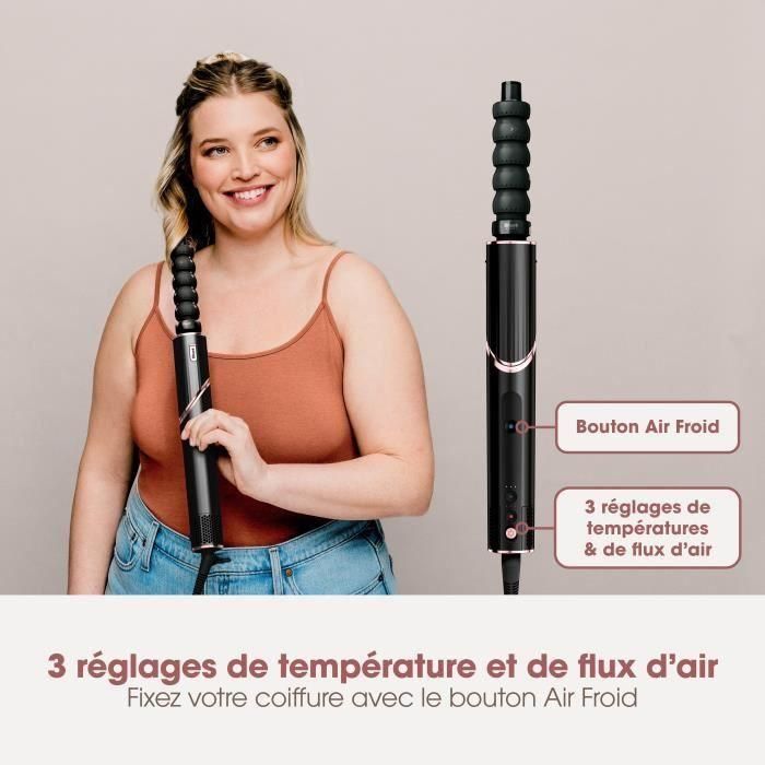 Secador de pelo y moldeador 2 en 1 - SHARK FLEXSTYLE - HD426EU - 3 accesorios - Negro y oro rosa - 1400 W 2 Secador de pelo y moldeador 2 en 1 - SHARK FLEXSTYLE - HD426EU - 3 accesorios - Negro y oro rosa - 1400 W 2