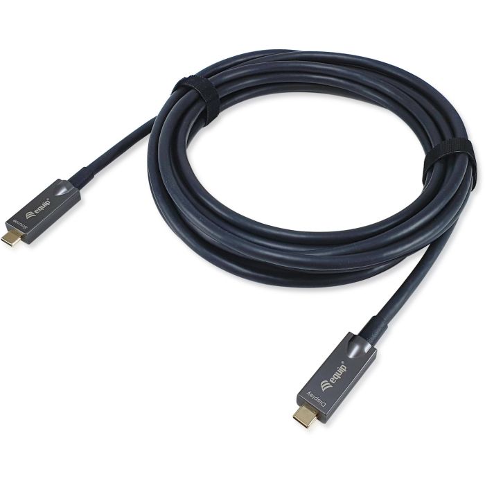 EQUIP Cable USB-C a USB-C 119463, 15m, USB 3.2 Gen 2 (10Gbps), 60W PD, 4K@60Hz, DisplayPort Alt Mode, Negro 1 EQUIP Cable USB-C a USB-C 119463, 15m, USB 3.2 Gen 2 (10Gbps), 60W PD, 4K@60Hz, DisplayPort Alt Mode, Negro 1