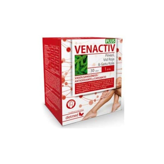 DIETMED Venactiv Plus 30 Cápsulas - Suplemento para Piernas Cansadas con Vitamina C