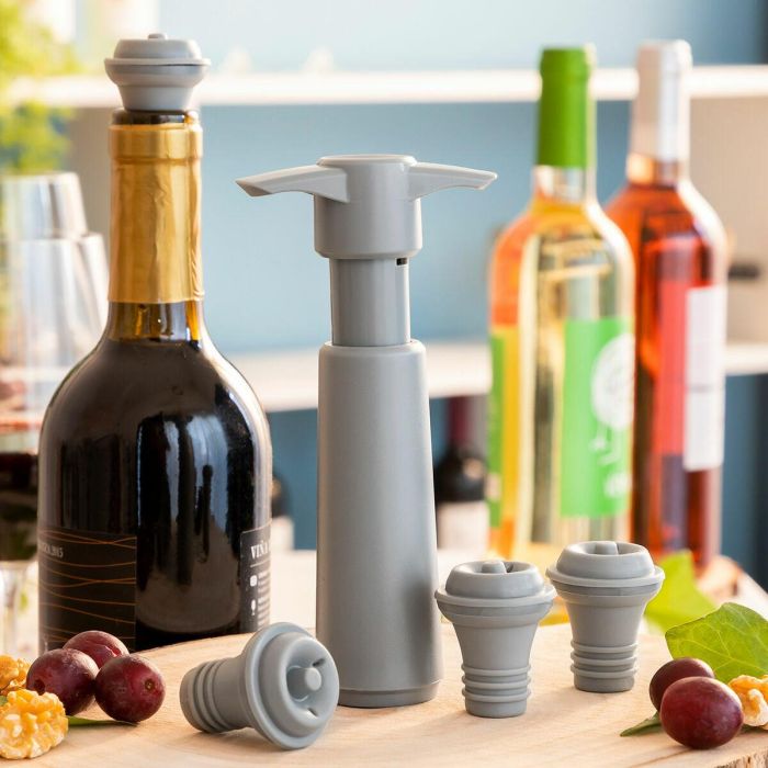 Bomba de Vacío y Tapones para Vino Winuum InnovaGoods (4 tapones) 9 Bomba de Vacío y Tapones para Vino Winuum InnovaGoods (4 tapones) 9