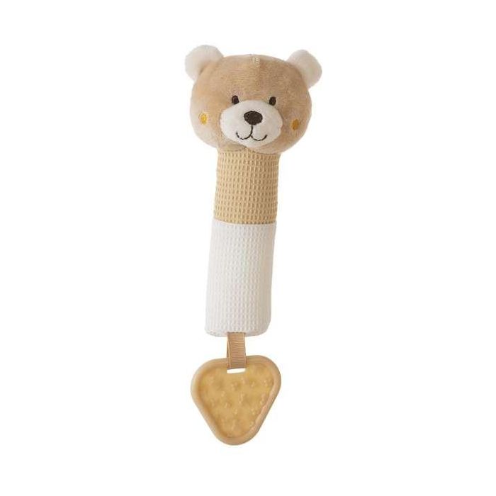 Creaciones Llopis Pito-Mordedor para Bebé Oso de Peluche Beige 20cm, Material Poliéster para Masticar y Sonido Creaciones Llopis Pito-Mordedor para Bebé Oso de Peluche Beige 20cm, Material Poliéster para Masticar y Sonido
