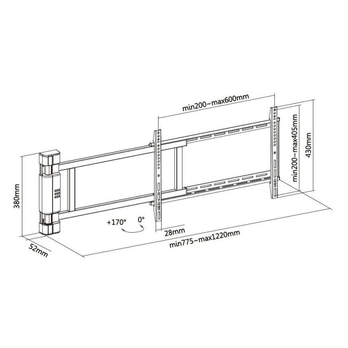 EQUIP Soporte de pared giratorio motorizado TV 32"-75 9 EQUIP Soporte de pared giratorio motorizado TV 32"-75 9
