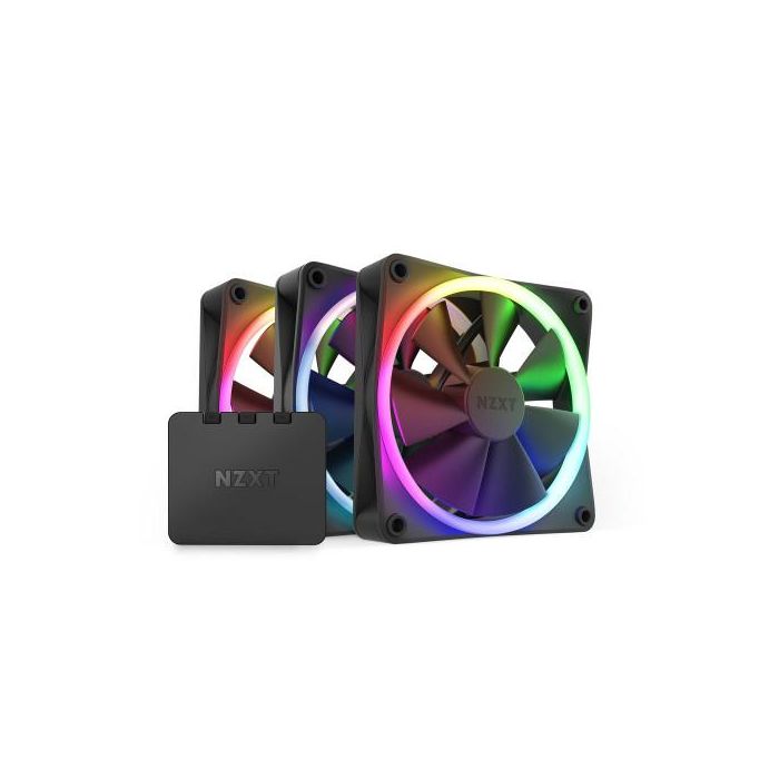 NZXT F120 RGB Triple Pack Carcasa del ordenador Ventilador 12 cm Negro 3 pieza(s)